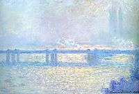 Charing Cross Bridge, Overcast Weather, 1900, monet