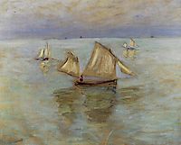 Fishing Boats at Pourville, 1882, monet