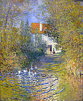 Geese in the creek, 1874, monet