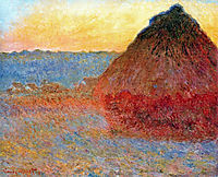 Grainstack, Impression in Pinks and Blues, 1891, monet