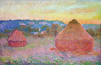 Grainstacks at the End of the Day, Autumn, 1891, monet