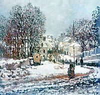 The Grand Street Entering to Argenteuil, Winter, 1885, monet