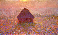 Haystacks, Sun in the Mist , 1891, monet