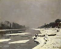 Ice Floes on the Seine at Bougival, 1868, monet