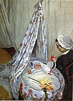 Jean Monet in the Craddle, 1867, monet