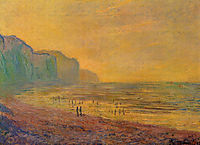 Low Tide at Pourville, Misty Weather, 1882, monet