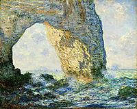 The Manneport, Rock Arch West of Etretat, 1883, monet