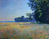 Oat and Poppy Field, Giverny, 1890, monet
