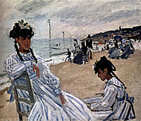 On The Beach At Trouville, 1871, monet