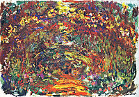 Path under the Rose Trellises, Giverny, 1922, monet