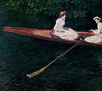 The Pink Skiff, Boating on the Ept, 1887, monet