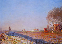 The Plain of Colombes, White Frost, 1873, monet