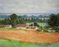 Poppy Field at Giverny, 1885 (april), monet