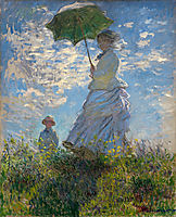 The Promenade, Woman with a Parasol, 1875, monet