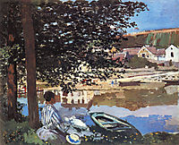 River Scene at Bennecourt, 1868, monet
