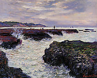 The Rocks at Pourville, Low Tide, 1882, monet