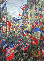 The Rue Montargueil with Flags, 1878, monet
