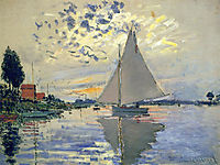 Sailboat at Le Petit-Gennevilliers, 1874, monet