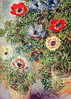 Stilll Life with Anemones, 1885, monet