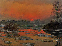 Sunset on the Seine in Winter, 1880, monet