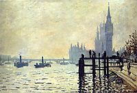 The Thames below Westminster, 1871, monet