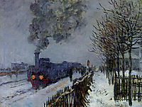 Train in the Snow or The Locomotive, 1875, monet