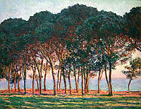 Under the Pine Trees at the End of the Day, 1888, monet