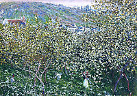 Vetheuil, Flowering Plum Trees, 1879, monet