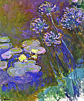 Water Lilies and Agapanthus, 1917, monet