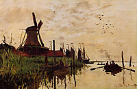 Windmill at Zaandam, 1871, monet
