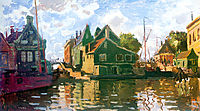 Zaandam, Canal, 1871, monet