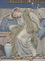 A Sleeping Girl, c.1875, moore