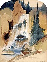 Crystal Falls (watercolour), 1871, moran