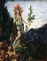 Apollo Receiving the Shepherds- Offerings, 1895, moreau