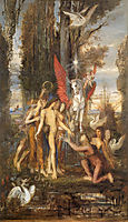 Hesiod and the Muses, 1860, moreau