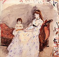 The Artist-s Sister Edma with Her Daughter Jeanne, 1872, morisot