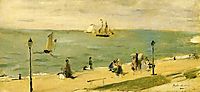 The Beach at Petit Dalles (aka On the Beach), 1873, morisot