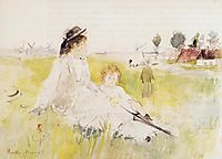 Girl and Child on the Grass, 1875, morisot