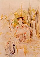 Girl with Greyhound, 1893, morisot