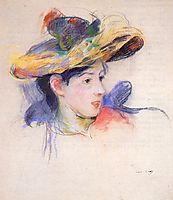 Jeanne Pontillon Wearing a Hat, 1893, morisot