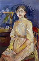 Julie Manet with a Budgie, 1890, morisot