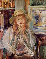 Julie Manet with a straw hat, 1892, morisot
