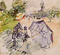 Lady with a Parasol Sitting in a Park, 1885, morisot