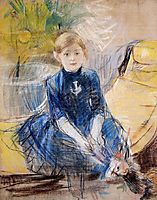 Little Girl with a Blue Jersey, 1886, morisot