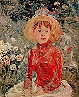 The red blouse, 1885, morisot