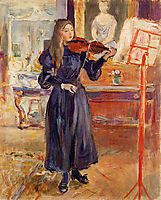 Studying the Violin, 1893, morisot