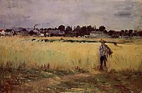 In the Wheat Fields at Gennevilliers, 1875, morisot