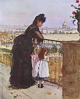 Woman and child on the balcony, 1872, morisot
