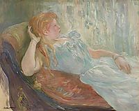 Young girl lying, 1893, morisot