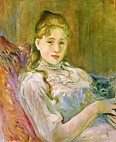 Young Girl with Cat, 1892, morisot